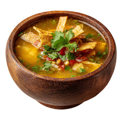 Sopa de Tortilla isolated on transparent background