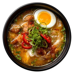 Soto Ayam soup isolated on transparent background