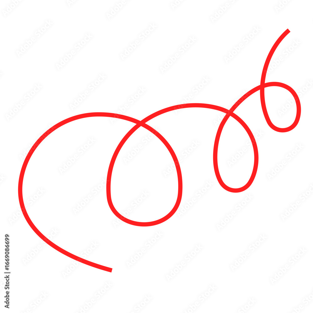 Poster red spiral line. swirl curve illustration. abstract dynamic motion. vector geometric element.