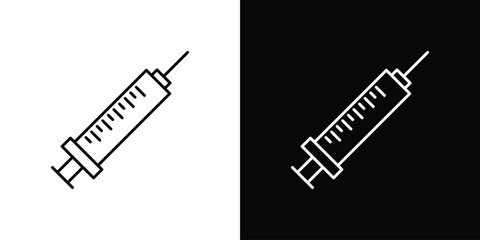 Syringe icon. Simple Minimal Pictogram. Vector