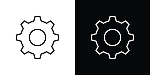 Settings icon. Simple Minimal Pictogram. Vector
