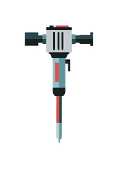 Pixel Art Jackhammer Construction Tool Icon