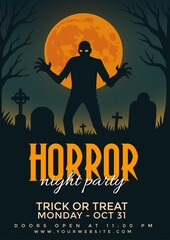 Halloween party post design social media