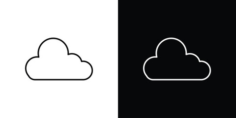 Clouds icon. Simple Minimal Pictogram. Vector