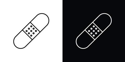 Band aid icon. Simple Minimal Pictogram. Vector