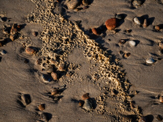 the texture of the sand. sea background.