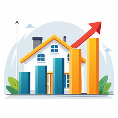 Growing Home Value Graph Illustration