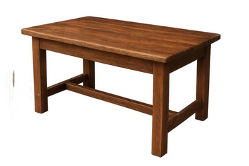 Fototapeta premium Classic wooden table isolated on a transparent background, showcasing its sturdy construction and timeless appeal, perfect for various design projects
