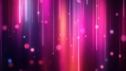 Vertical glowing stripes and bokeh with purple, pink, and red gradients - Powered by Adobe