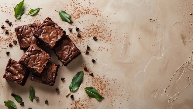 Delicious chocolate brownies, baking, kitchen, cocoa, food photography, dessert recipe, website banner