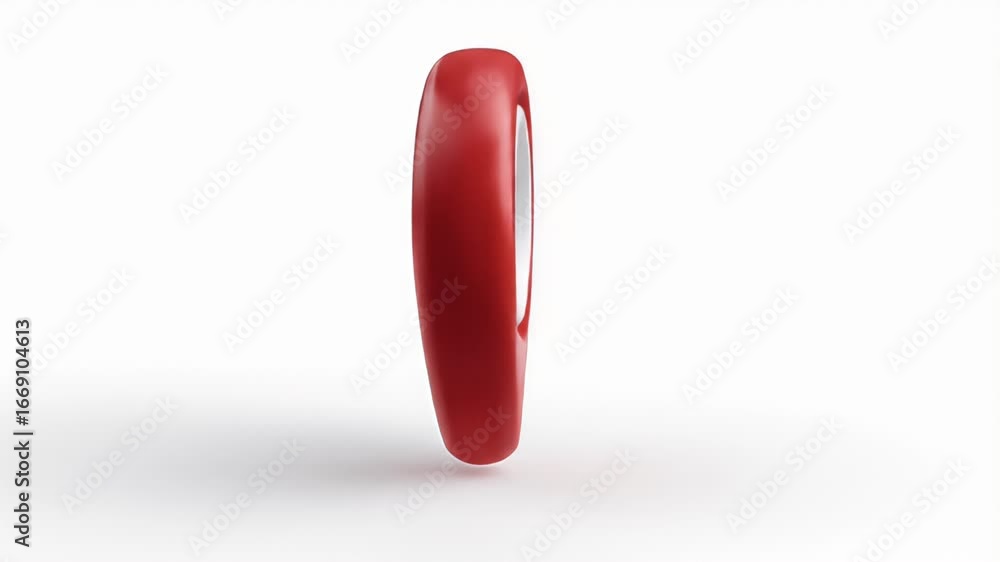 Poster dynamic red & white location pin: 3d animated map pointer
