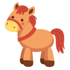 2026年賀状・午年のかわいい馬のイラスト