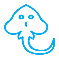 Stingray Icon in Blue
