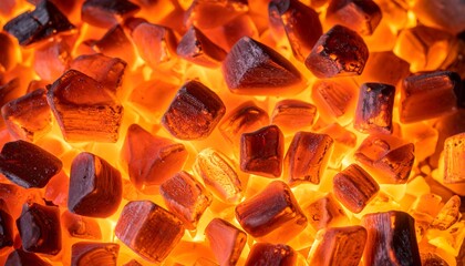 Glowing Embers with Hot Coals, and Fire.