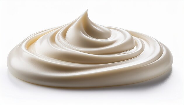 smooth creamy texture swirled to perfection isolated on white background