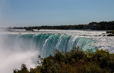 Impressive Horsehoe Falls, Niagara river, Niagara Falls, Ontario, Canada