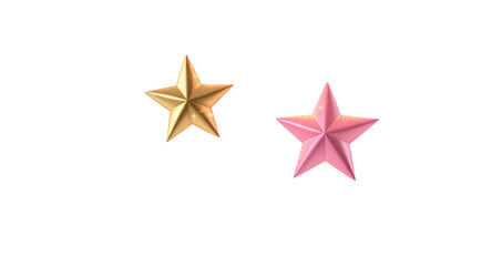 Obraz premium Festive Celebration Background with Golden and Pink Stars and Glittering Effects