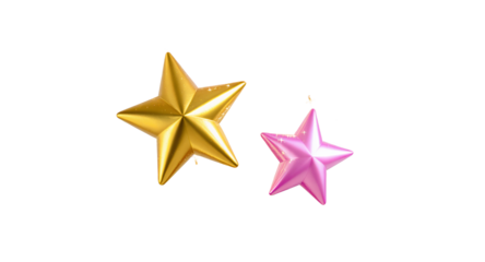 Festive gold and pink stars with sparkling background, celebration, holiday, party, invitation, design element