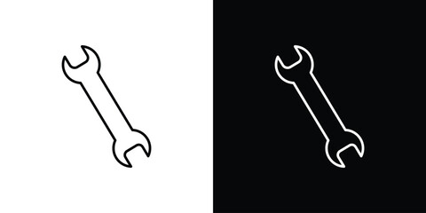 Wrench icon collection. Web design, apps.
