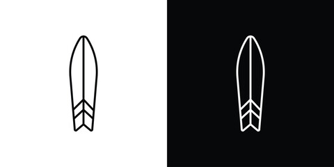 Surf board icon collection. Web design, apps.