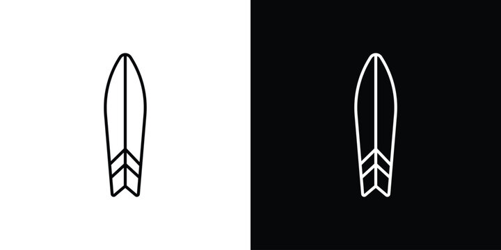 Surf board icon collection. Web design, apps.