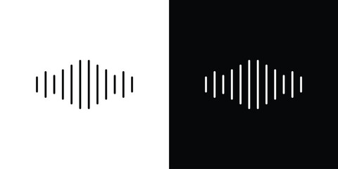 Sound wave icon collection. Web design, apps.