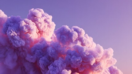Fototapeta premium A vibrant display of soft, pastel-hued clouds, showcasing a dynamic and dreamy atmosphere.