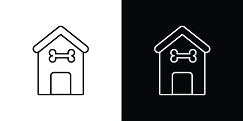 Pet house icon collection. Web design, apps.