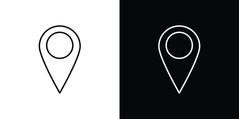 Navigation pin icon collection. Web design, apps.