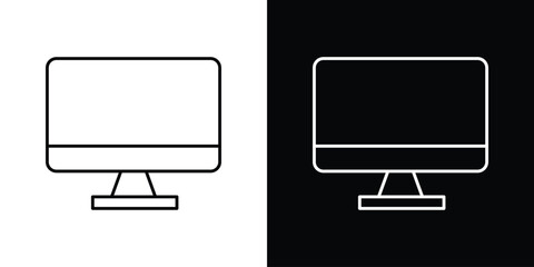 Monitor icon collection. Web design, apps.