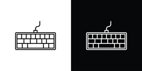 Keyboard icon collection. Web design, apps.