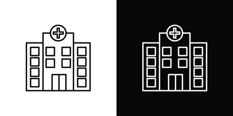 Hospital icon collection. Web design, apps.