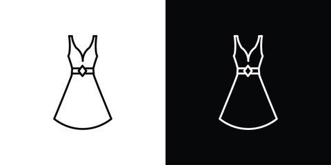Dress icon collection. Web design, apps.