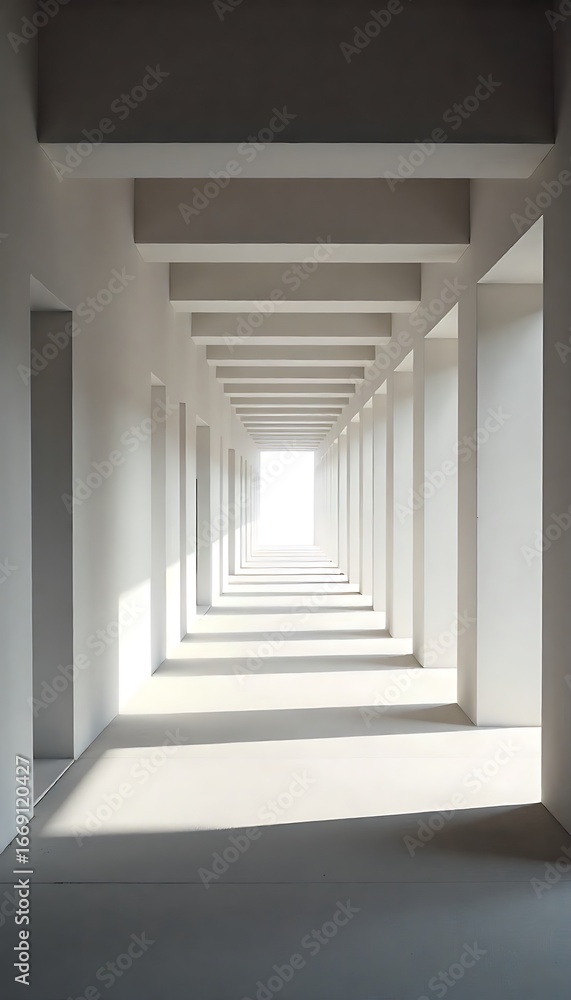 Poster generative ai architectural perspective and light study.