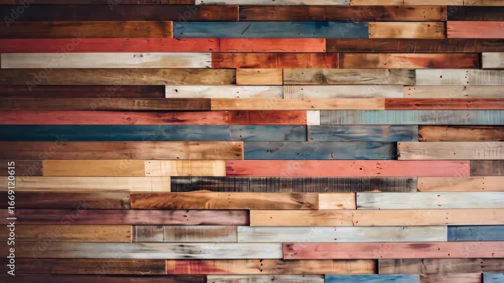 Poster texture of wooden planks: a visual tapestry of warm hues and intricate textures, crafted from an arr