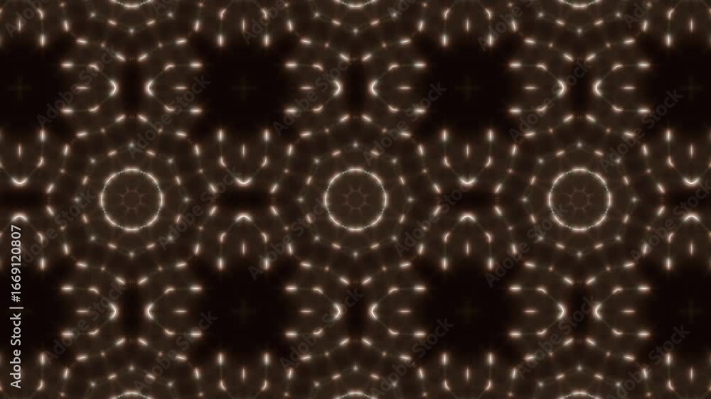 Aufkleber abstract dynamic glowing light kaleidoscope pattern loop