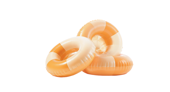 Summer Fun Stack of Inflatable Rings, Pool Floaties, Beach Toys