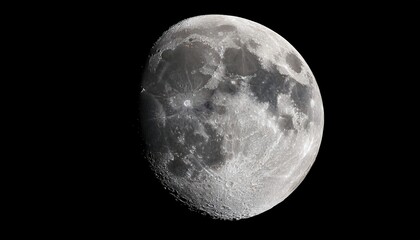 Fototapeta premium high resolution closeup of earth s moon displaying its detailed lunar surface on transparent background