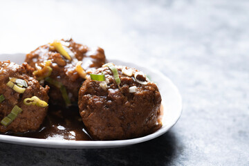 chinese traditional braised lion's head meat ball