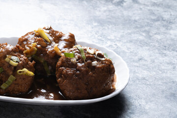 chinese traditional braised lion's head meat ball