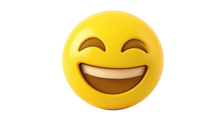 Fototapeta premium 3D Smiling Emoji on White Background