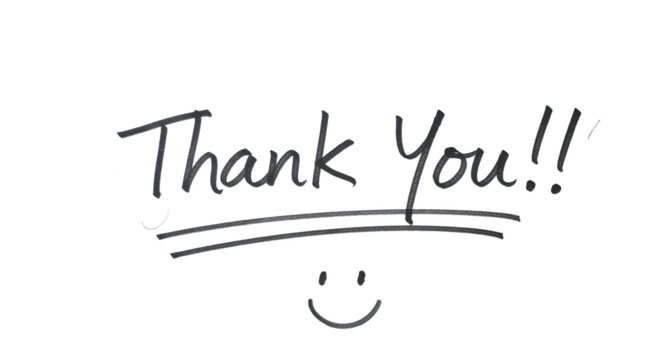 A Handwritten Thank You Message with Smiley Face.