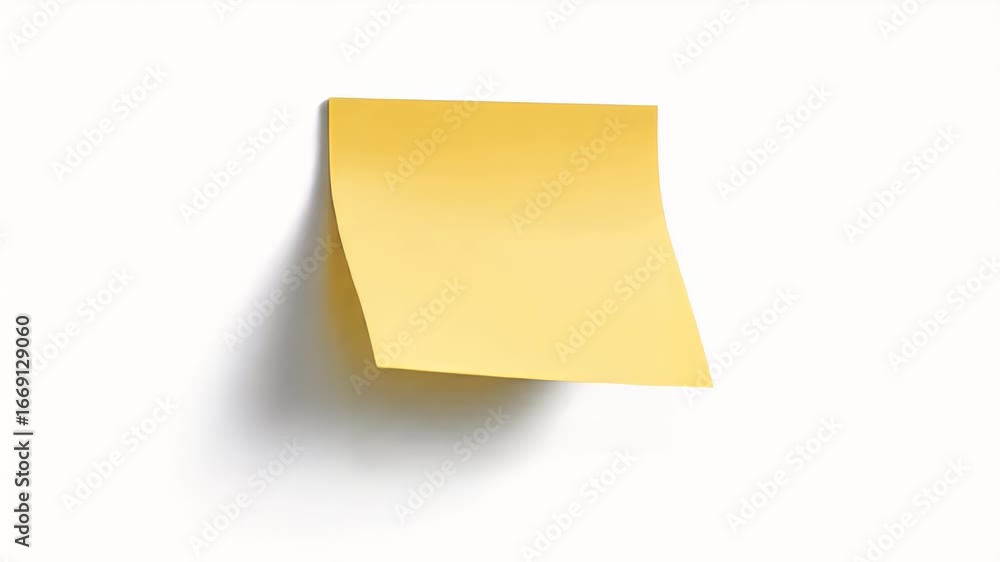 Poster dynamic yellow paper curl: abstract minimalist motion graphics