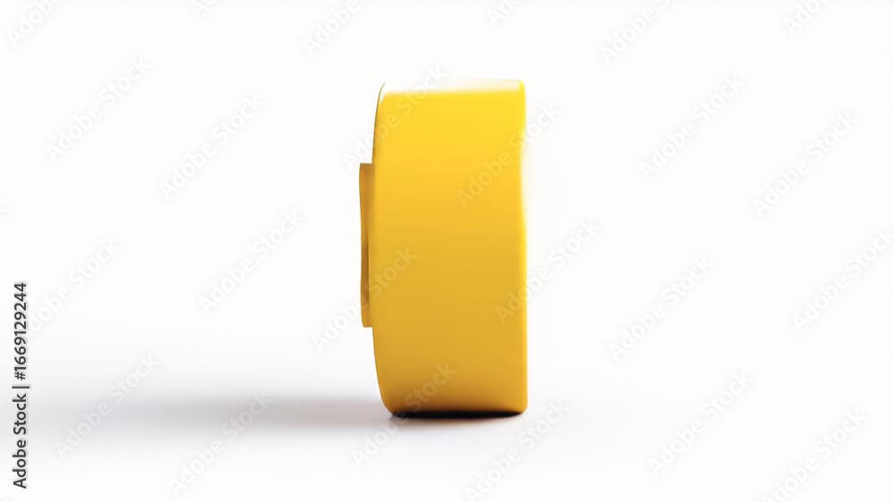 Aufkleber dynamic yellow double arrow icon: 3d animation loop
