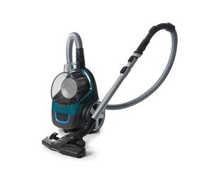 One vacuum cleaner on white background. Household appliance