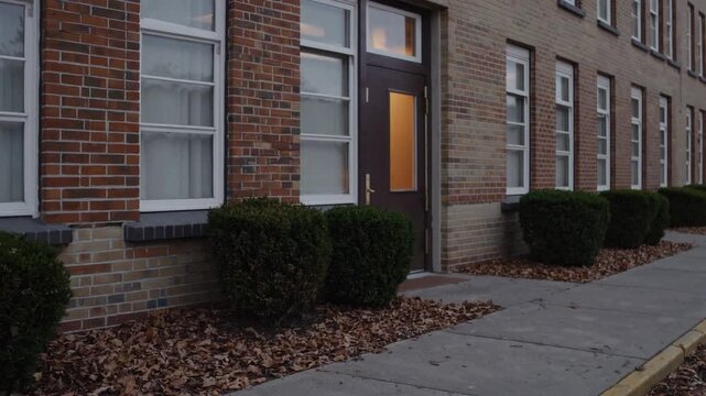External Secondary Entrance to Educational Institution Building