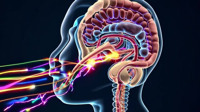 Acoustic vibrations propagating through the auditory system of human leading to neural interpretation in the brain