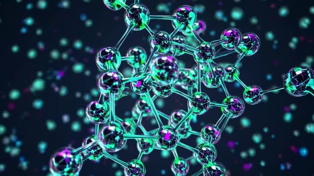 conceptual backdrop illustrating minute molecular architectural formation, representing themes of scientific advancement and innovation