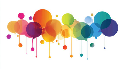 Colorful abstract design featuring overlapping circles various shades, creating vibrant and dynamic visual effect. composition evokes sense of creativity and energy, perfect for artistic projects