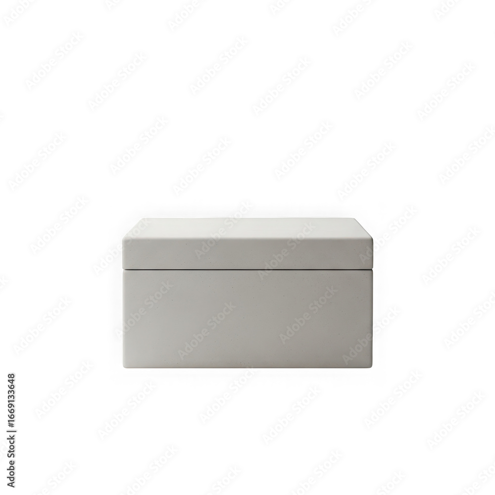 Poster a simple gray rectangular box isolated on a transparent background, representing modern design and s